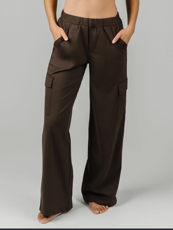 Zyia Active Pants - Zyia Active Bark Pressidio Peak Cargo Wide Leg Pants Size Medium